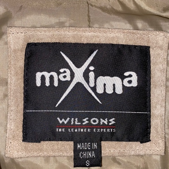 Wilson's 100% Real Tan Leather Suede Jacket - Picture 3 of 3